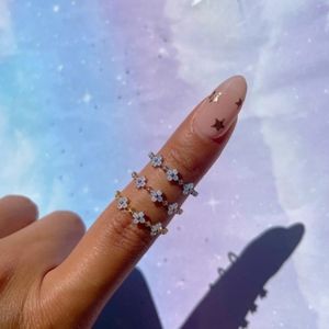 Dainty Air Blue Opal Dainty Gold Ring, Dipped in 14K Gold ( Size 7 )